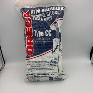 Oreck Type CC Genuine Celoc Hypo-Allergenic Vacuum Bags 8 Pack CCPK8DW XL7 XL21